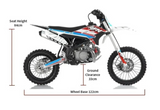 140cc RFN Thunder Dirt Bike - XL Wheel - 19"/16" - MotoX1 Motocross ATV 